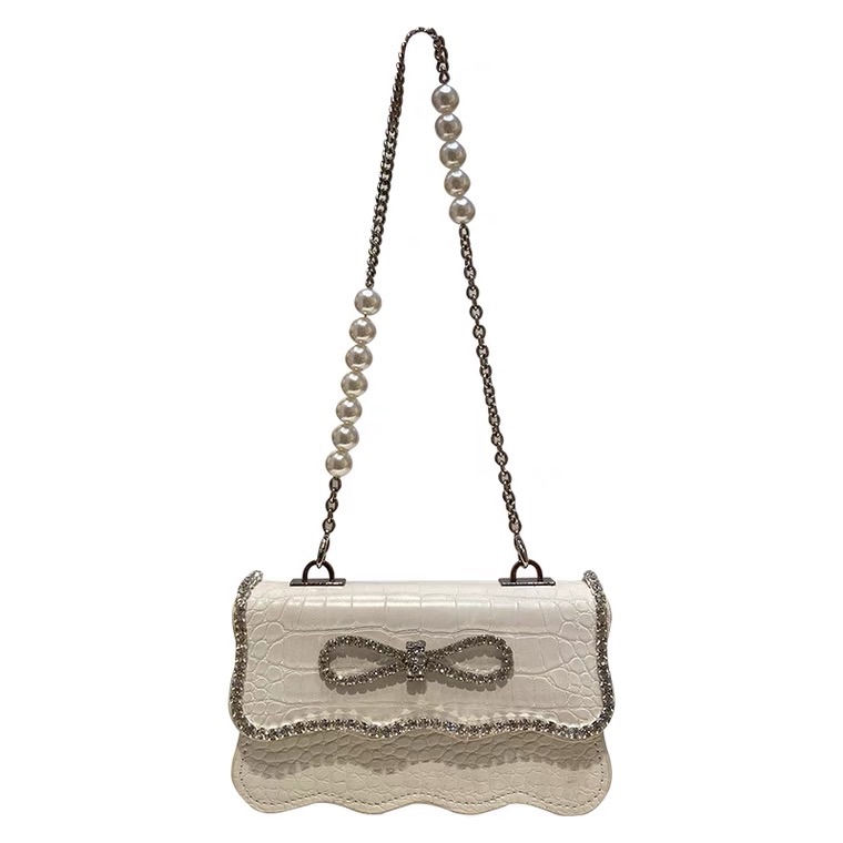Off White Bling Pearl Bag